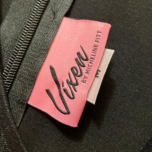 Vixen By Micheline Pitt Frenchie Wiggle Swing Polka Dot Dress Size Medium - Picture 5 of 6